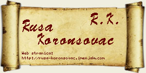 Rusa Koronsovac vizit kartica